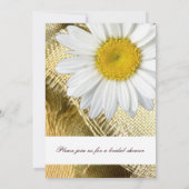 Burlap en Daisy Country Bridal Shower Invitation Kaart (Achterkant)