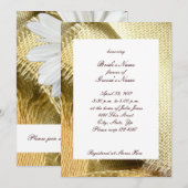 Burlap en Daisy Country Bridal Shower Invitation Kaart (Voorkant / Achterkant)