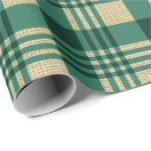 Burlap en Green Pset met Kerstmis Cadeaupapier (Rol Hoek)