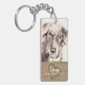 Burlap- en Heart Pet-Sleutelhanger met gedicht 2 Sleutelhanger (Voorkant Links)