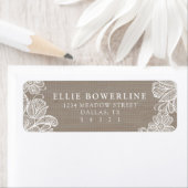 Burlap en Kant Adresetiketten Etiket (Insitu)