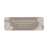 Burlap en Kant Adresetiketten Etiket (Voorkant)