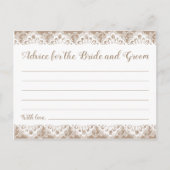 Burlap en kant bruiloft advies Kaarten, rustiek Briefkaart (Voorkant)