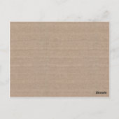 Burlap en kant bruiloft advies Kaarten, rustiek Briefkaart (Achterkant)