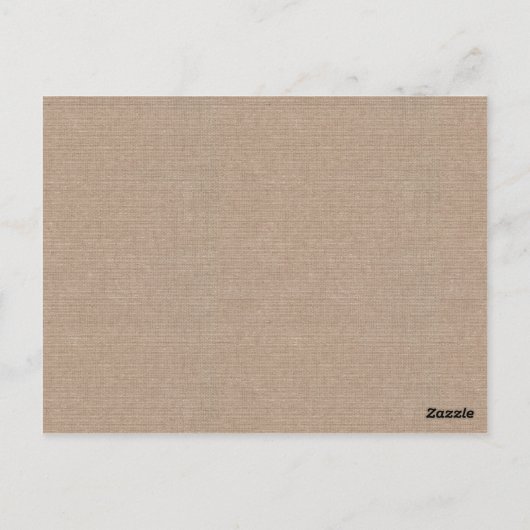 Burlap en kant bruiloft advies Kaarten, rustiek Briefkaart (Achterkant)