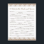 Burlap en kant bruiloft advies Kaarten, rustiek Briefkaart<br><div class="desc">Onze rustieke jute en kantvulling-in-de-lege advieskaarten zijn een leuke activiteit om een huwelijksreceptie of vrijgezellenfeest te hebben. U kunt de koptekst wijzigen als u wilt met behulp van Zazzle's "Personaliseer deze sjabloon" tool. Bekijk zeker onze grote selectie van coördinerende items door te bladeren door het Burlap and Lace Wedding collectie!...</div>