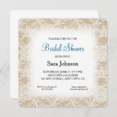 Burlap en kant gepersonaliseerd Vrijgezellenfeest Kaart (Voorkant / Achterkant)