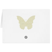 Burlap en Kant Monogram Tafel Plaats Kaart (Achterkant Horizontaal)