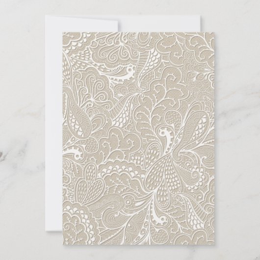 Burlap en Kant Rustiek Vrijgezellenfeest Kaart (Achterkant)