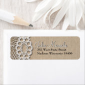 Burlap en Kant Rustieke Adresetiketten Etiket (Insitu)