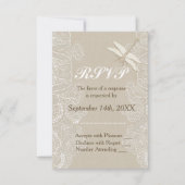 Burlap en kant rustieke bruiloft RSVP (Voorkant)