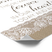 Burlap en Kant Rustieke Trouwdag, Ter liefdevolle  Poster (Hoek)