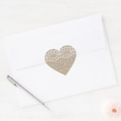Burlap en kant Shabby trouwdatum Sticker (Envelop)