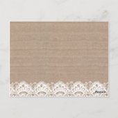Burlap en Kant Tijd Capsule Kaarten, Rustiek Briefkaart (Achterkant)