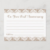 Burlap en Kant Tijd Capsule Kaarten, Rustiek Briefkaart (Voorkant)