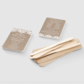 Burlap en Kant Trouwprogramma Fans, Rustiek Handwaaier (Niet-gemonteerd)