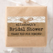 Burlap en Kant Vrijgezellenfeest Etiket (Insitu)