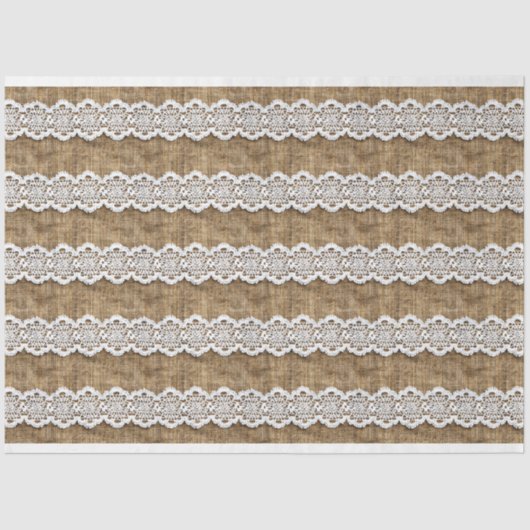 Burlap en kantmeubilair Decoupage Tissuepapier (Voorkant)