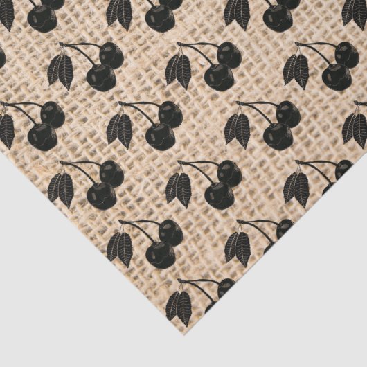 Burlap en kersen tissuepapier (Detail)