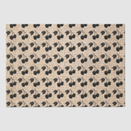 Burlap en kersen tissuepapier