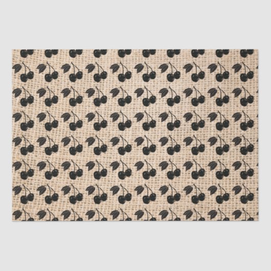 Burlap en kersen tissuepapier (Voorkant)