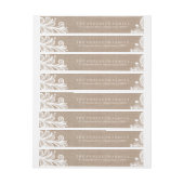 Burlap en Lace Adreslabel Wikkel (Vel)