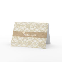 Burlap en Lace Hartelijk dank