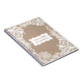  Burlap en Lace Journal Notitieboek (Rechterzijde)