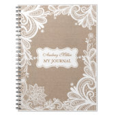 Burlap en Lace Journal Notitieboek (Voorkant)