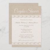 Burlap en Lace | Koelschoenen Kaart (Voorkant / Achterkant)