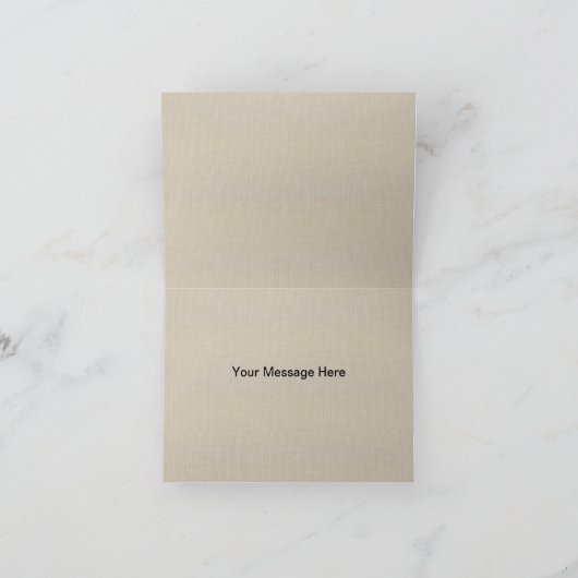 Burlap en Lace Monogram Dank je wel Bedankkaart (Binnen)