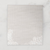 Burlap en Lace Plaatskaartje (Buitenkant ongevouwen)