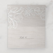 Burlap en Lace Plaatskaartje (Binnenkant ongevouwen)