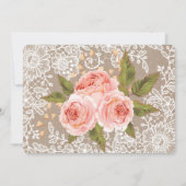 Burlap- en Lace-roze Vrijgezellenfeest Chic Boots Kaart (Achterkant)