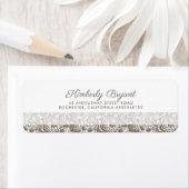 Burlap en Lace Rustic Wedding Etiket (Insitu)
