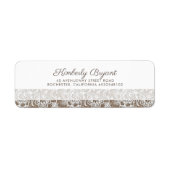 Burlap en Lace Rustic Wedding Etiket (Voorkant)