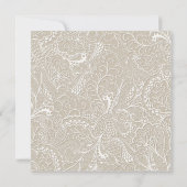 Burlap en Lace Rustic Wedding Invitation Kaart (Achterkant)