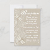 Burlap en Lace Rustic Wedding Reception Kaart (Voorkant)