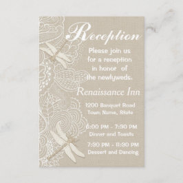 Burlap en Lace Rustic Wedding Reception Kaart