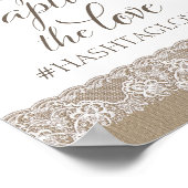 Burlap en Lace Rustic Wedding, Vrijgezellenfeest S Poster (Hoek)
