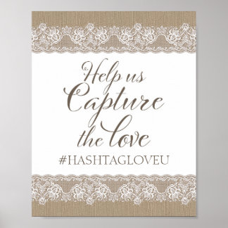 Burlap en Lace Rustic Wedding, Vrijgezellenfeest S Poster