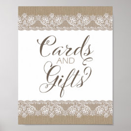 Burlap en Lace Rustic Wedding, Vrijgezellenfeest S Poster