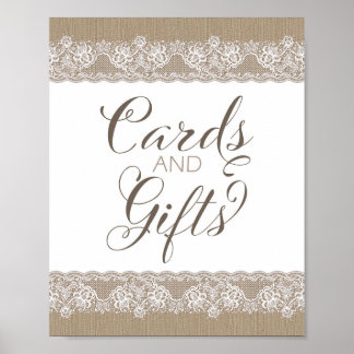 Burlap en Lace Rustic Wedding, Vrijgezellenfeest S Poster