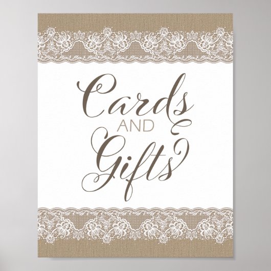 Burlap en Lace Rustic Wedding, Vrijgezellenfeest S Poster (Voorkant)