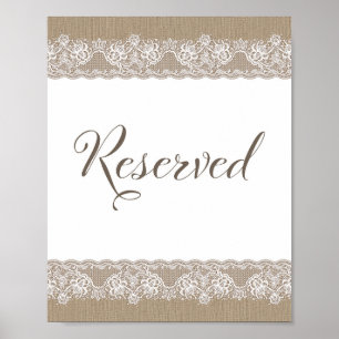 Burlap en Lace Rustic Wedding, Vrijgezellenfeest S Poster