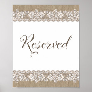 Burlap en Lace Rustic Wedding, Vrijgezellenfeest S Poster