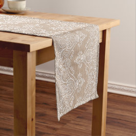 Burlap en Lace Shabby Chic Boho Chic Table Runner Korte Tafelloper