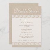 Burlap en Lace | Vrijgezellenfeest Kaart (Voorkant / Achterkant)