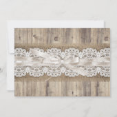  Burlap- en Lace-Vrijgezellenfeest uitnodigen Kaart (Achterkant)