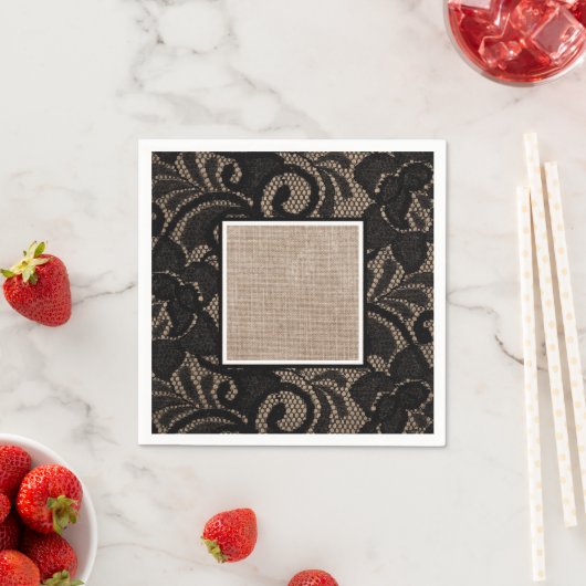 Burlap- en linnapkins servet (Insitu)